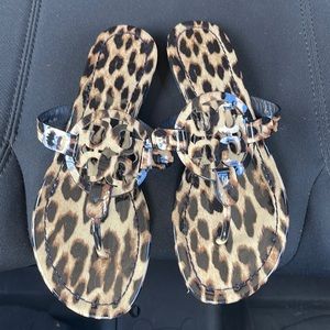 Tory Burch Miller sandals cheetah patent